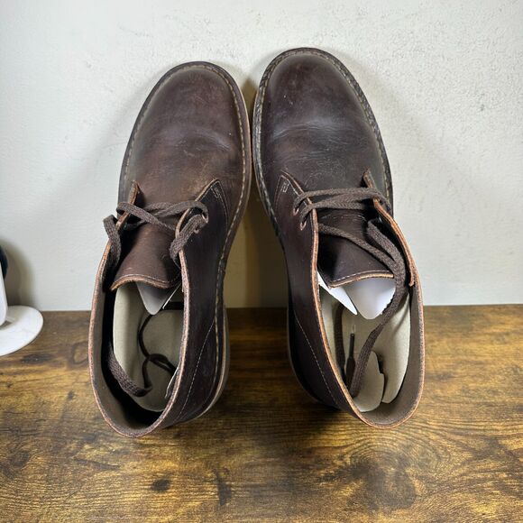 Clarks Bushacre 2 Desert Chukka Leather Brown 15522‎ Boots Shoe Men's Size 9 M - Picture 6 of 8